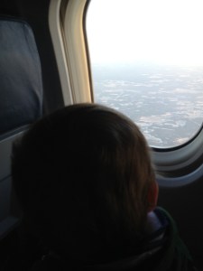 Connor's first airplane ride.