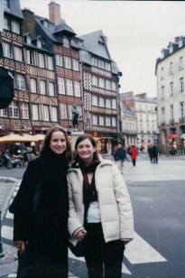 In Rennes, France with Cecile in November 2002.