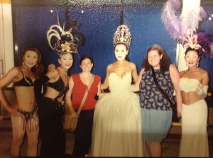 With Mieka at Phuket, Thailand drag show in February 2004.