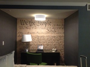 The wall in my hotel room.