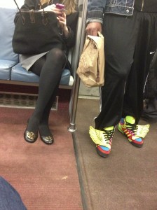 DC footwear on the Metro.