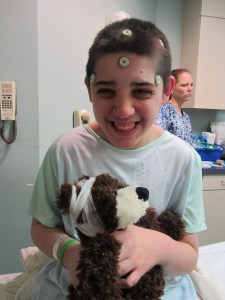 Nic right before brain surgery.