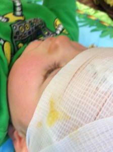 So sweet to share your chicken noodle with the EEG machine.