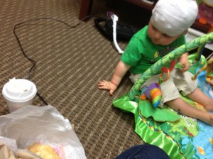 Aren't you going to share your Dunkin' Donuts, Mommy?