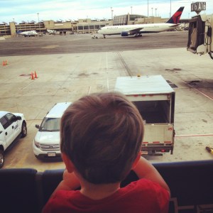 Plane watching at Boston Logan.