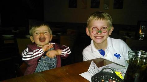 Dining out with Cousin Cody.