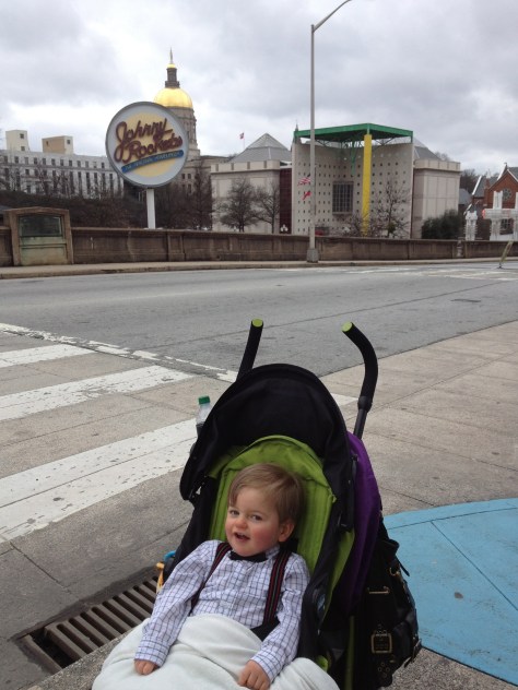 Check out that landmark in background! Pshh. Not the gold-domed capitol...Johnny Rockets!