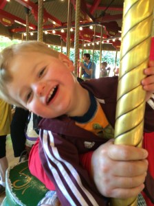 First time on a carousel.