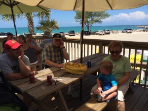 Getting hot dog's at Anita's sandcastle.