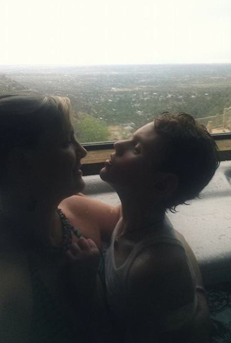 Kim posted this photo recently with the caption "Slowly healing."